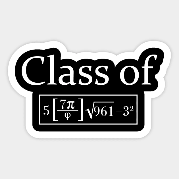 Class of 2024 Math Geek Funny Pi 8th Grade Graduation Gift Sticker by sumikoric